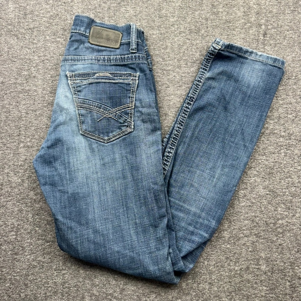 BKE Buckle Jake Straight Leg Jeans Mens 29L (29x34) Blue Denim Pants